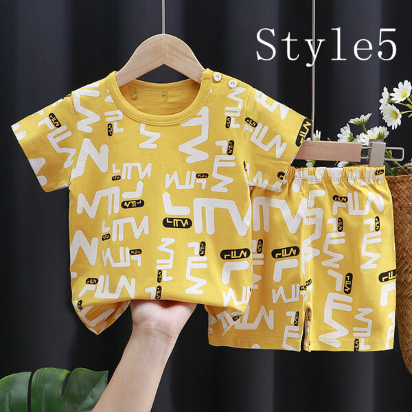 Children's Short-sleeved Suit, Cotton Clothes, Children's Clothing - Image 9