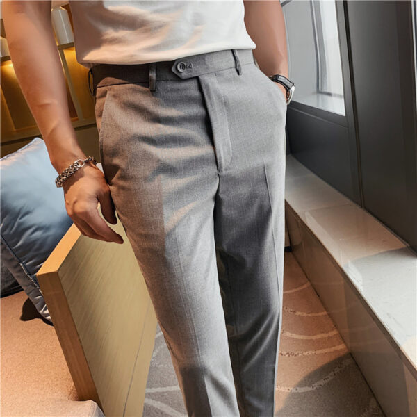 Thin Men's Slim Fit Suit Pants Fashion - Image 5