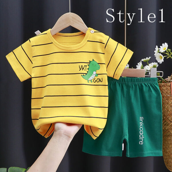 Children's Short-sleeved Suit, Cotton Clothes, Children's Clothing - Image 3