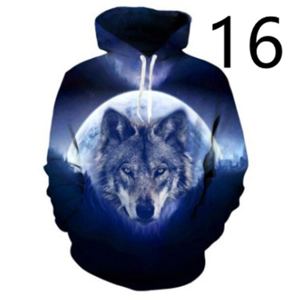 Thin 3D Digital Printing Hooded Sweatshirt - Image 9