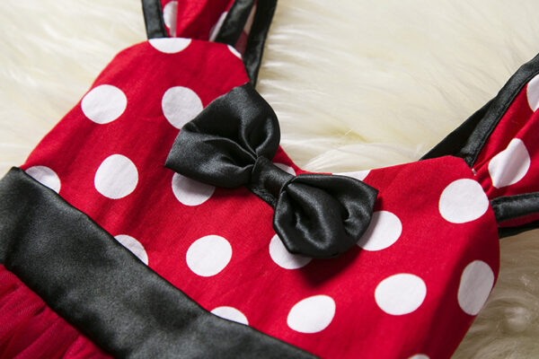 Sleeveless Vest Polka Dot Bow Princess Dress - Image 9