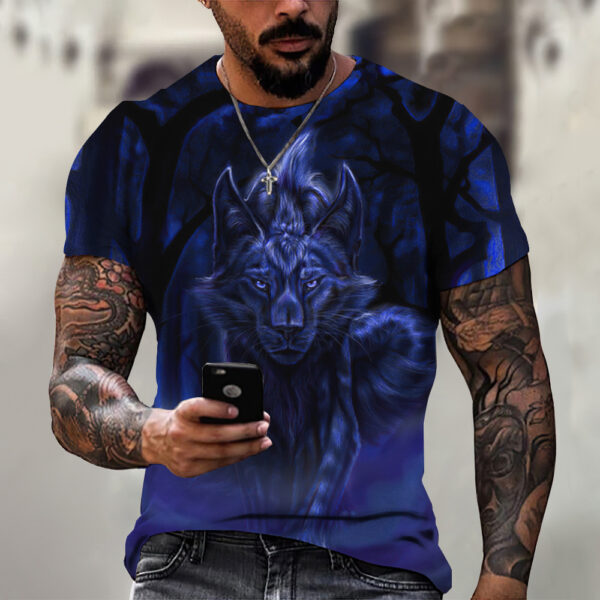 Animal Beast Lion 3D Printed Summer Men's T-shirt - Image 10