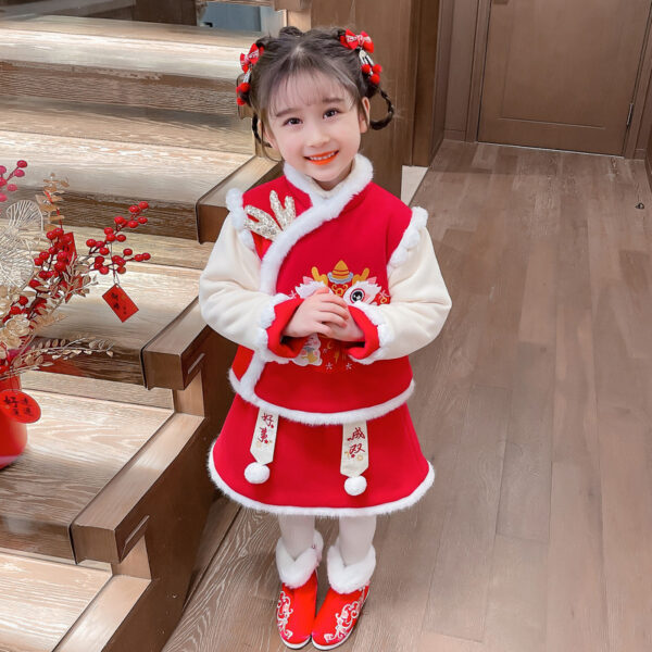 Children's Festive Celebration Chinese Style Baby Dragon New Year Clothes Suit - Image 10