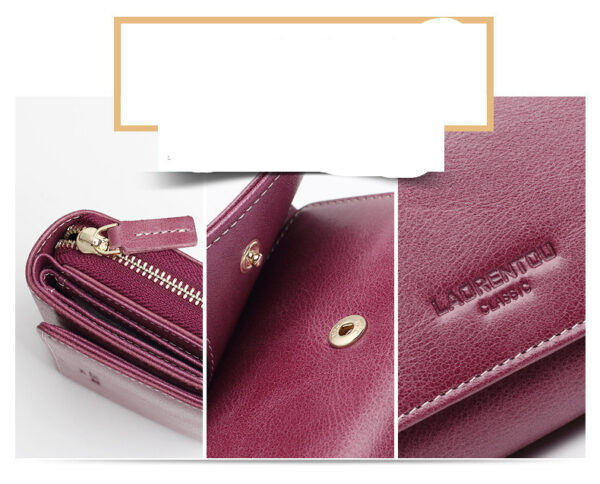 Multifunctional Folding Leather Wallet Fashion Retro - Image 5