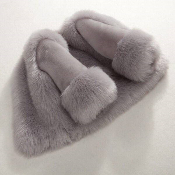 Girls' New Fox Fur Thickened Cotton Coat - Image 5