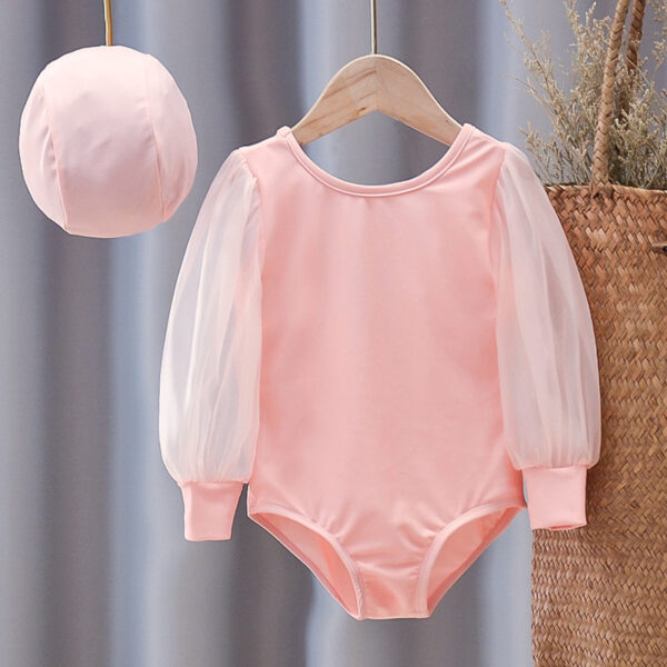 Children's Swimsuit Girls Long-sleeved Baby Girl One-piece Swimsuit Summer - Image 9