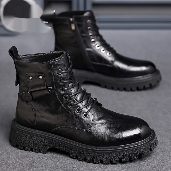 Men's Retro Breathable High-top Martin Boots - Image 5