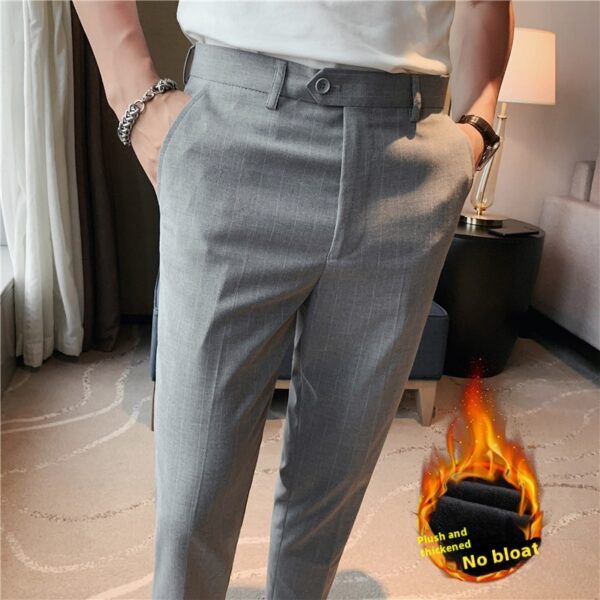 Thin Men's Slim Fit Suit Pants Fashion - Image 3