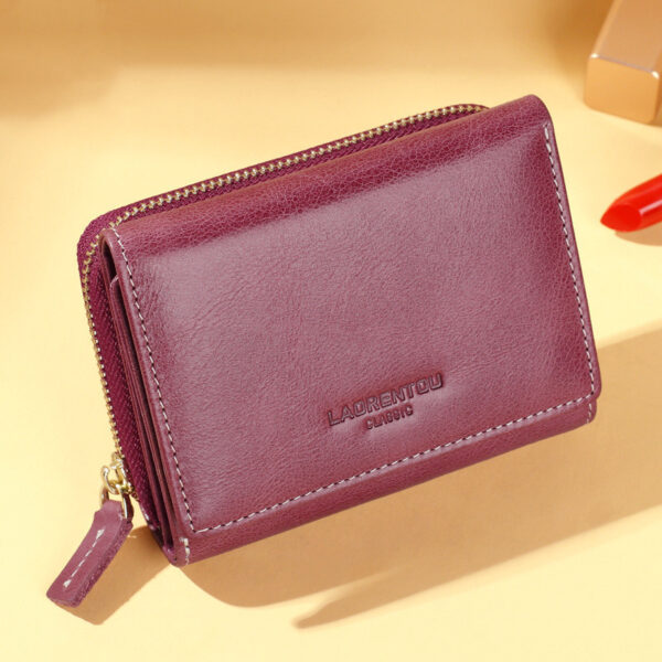 Multifunctional Folding Leather Wallet Fashion Retro - Image 3