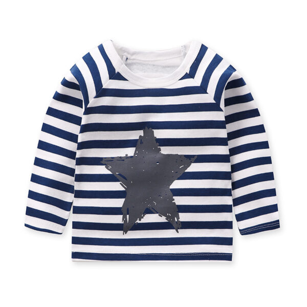 Children's Long Sleeve Casual Cartoon Round Neck Raglan Sleeves Top - Image 10