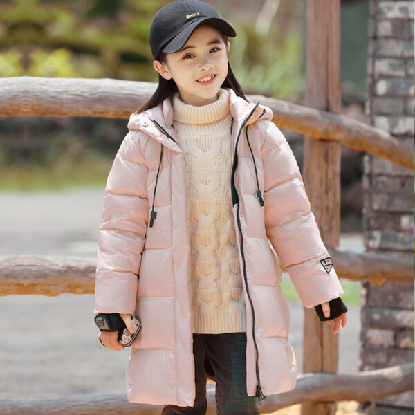 Fashion Girls Down Jacket Mid-length Thickened - Image 2