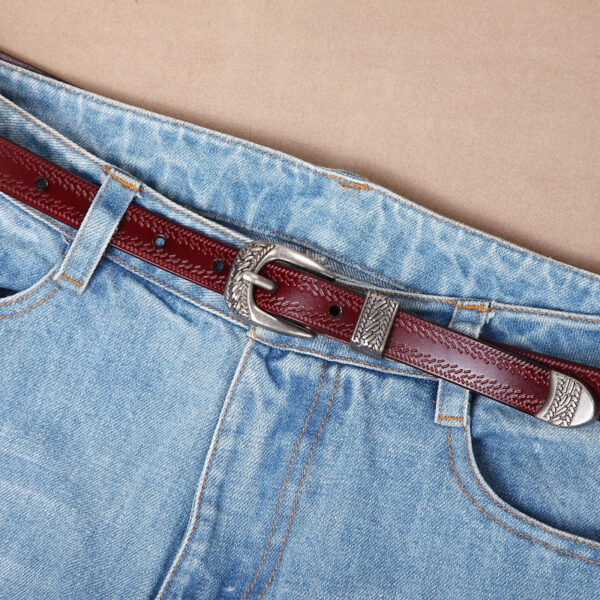 Women's Fall Winter Fashion Matching Jeans Casual Pin Buckle Temperament Belt - Image 3