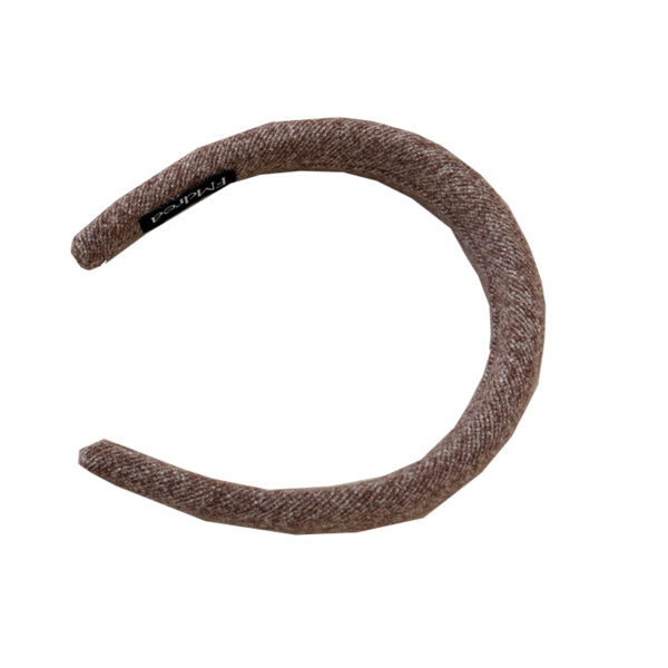 High Sense Oat Gray Texture Woolen Large Intestine Hair Ring - Image 6