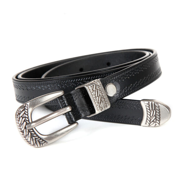 Women's Fall Winter Fashion Matching Jeans Casual Pin Buckle Temperament Belt - Image 2