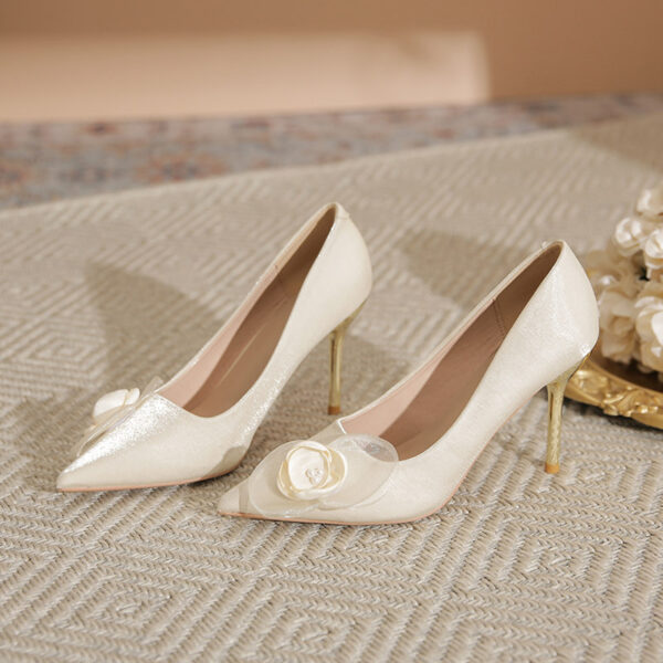 Wedding Shoes Stiletto High-end Applique High Heels - Image 6