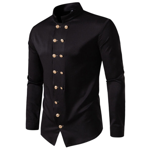 Autumn And Winter New Men's Fashion Solid Color Shirt - Image 2