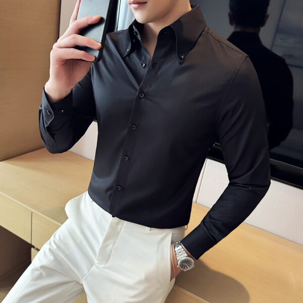 Men's Quality Fashion Non-ironing Plus Size Long Sleeve Shirt - Image 6