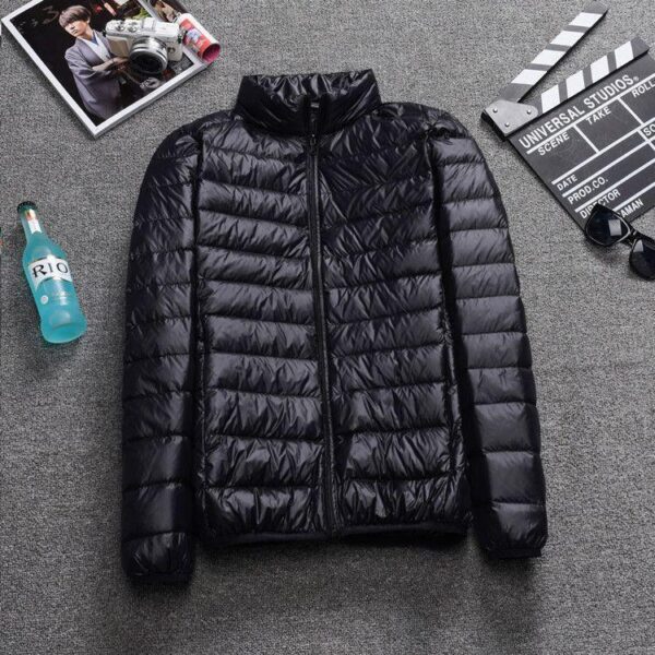 Men's Short Plus Size Lightweight Feather Jacket - Image 10