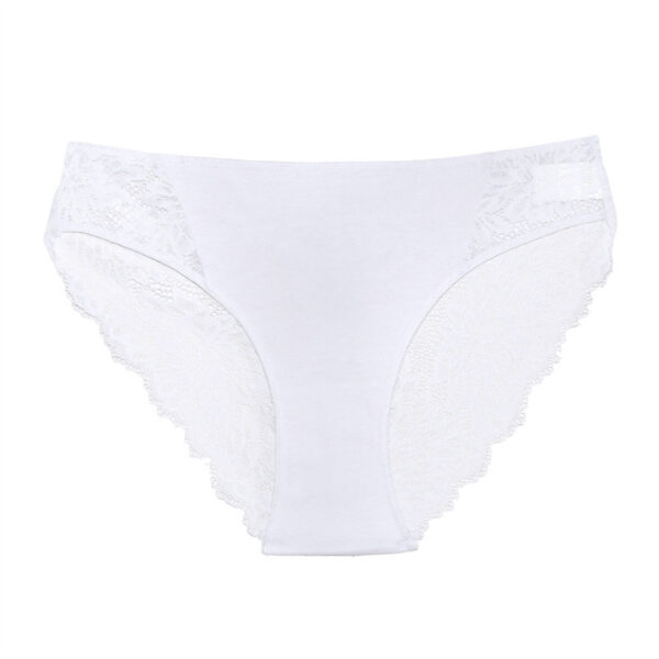 Women's Cotton Lace Stitching Briefs - Image 7