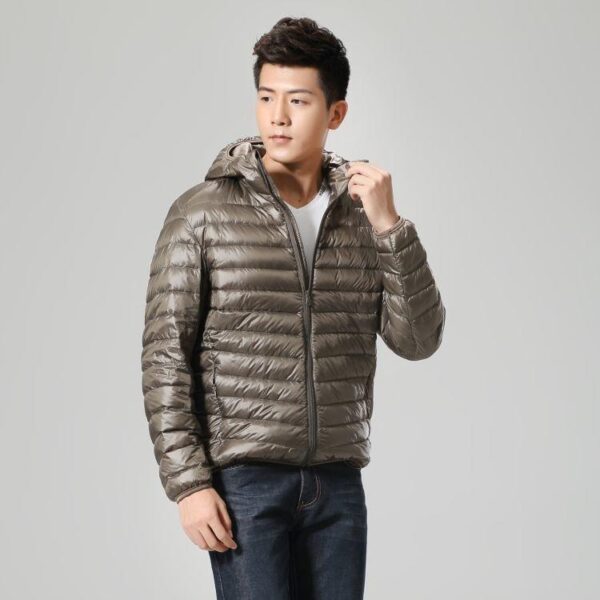 Men's Short Plus Size Lightweight Feather Jacket - Image 7