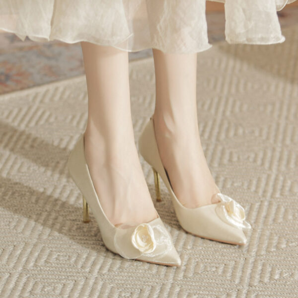 Wedding Shoes Stiletto High-end Applique High Heels - Image 3