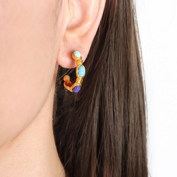 C- Shaped Stainless Steel Earrings Fashion All-match - Image 4