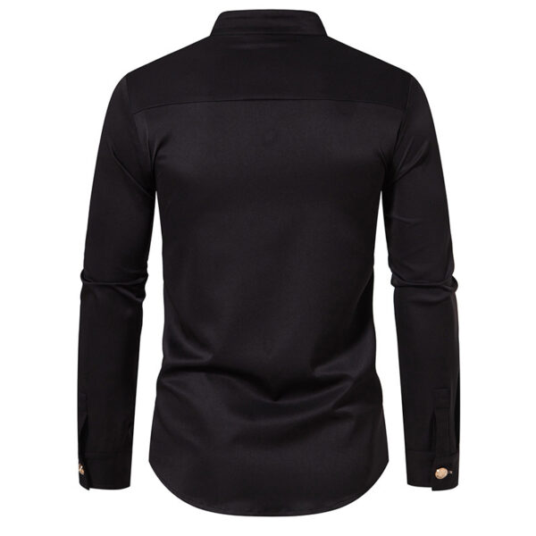 Autumn And Winter New Men's Fashion Solid Color Shirt - Image 3