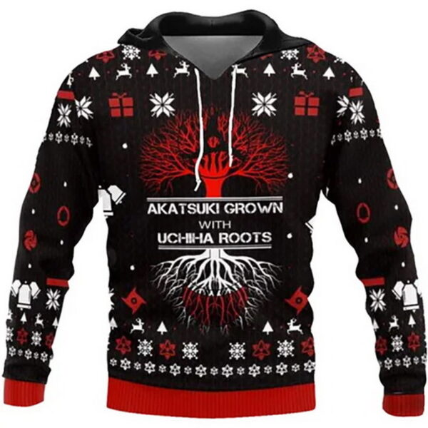 Christmas Printed Men's Hooded Sweatshirt Autumn And Winter Oversized Sweater - Image 6