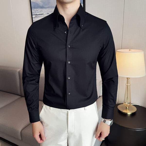 Men's Quality Fashion Non-ironing Plus Size Long Sleeve Shirt - Image 2