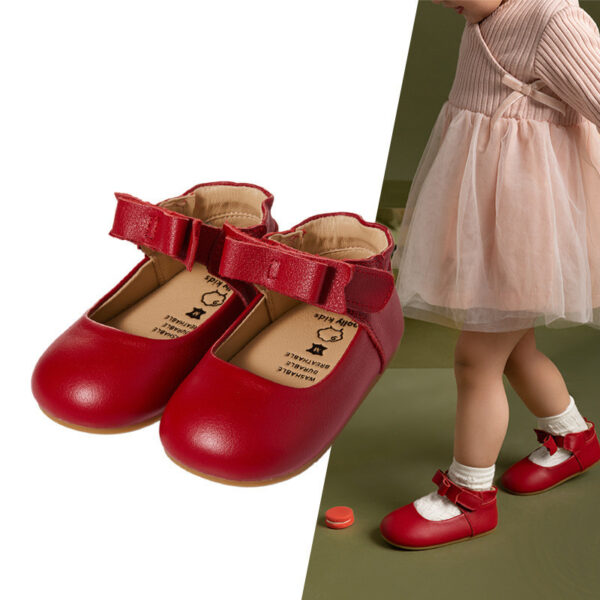 All-leather Baby Toddler Shoes For Girls And Babies, Soft-soled Children's Princess - Image 4