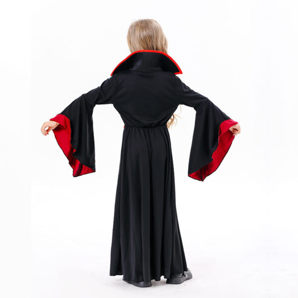 Halloween Cos Witch Children Black Clothes Horror Girl Party Costumes - Image 4