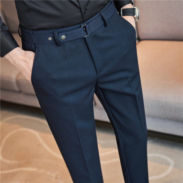 Belt Non-ironing High-grade Casual Trousers - Image 9