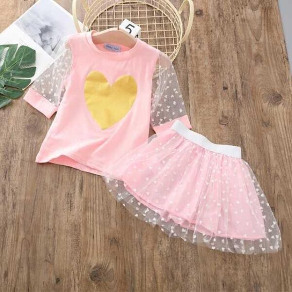 Summer Children Clothes Big Bow T-Shirt Shorts Clothing Set - Image 2