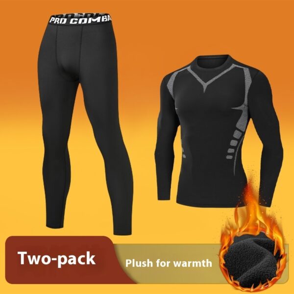 Tights Men's Winter Fleece-lined Quick-drying Warm Keeping Sports Underwear Base High Elastic Training Running Outfit - Image 6