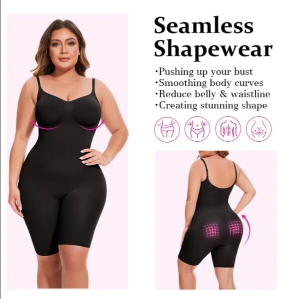 Dropship SEAMLESS Postpartum Abdomen Shapewear Sculpting Short Mid Thigh Slimming Body Shaper For Women Tummy Control Slimmer - Image 3