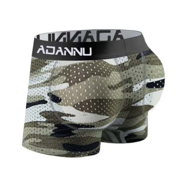 Camouflage Mesh Breathable Removable Cup Hip Cushion Men's Hip Lifting Underwear - Image 3