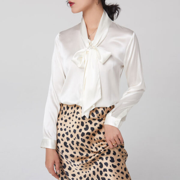 Women's Long Sleeve  Silk Silk Shirt - Image 5