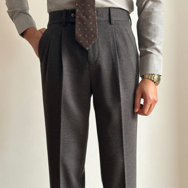 Straight Fitted All-matching Casual Suit Pants For Men - Image 4