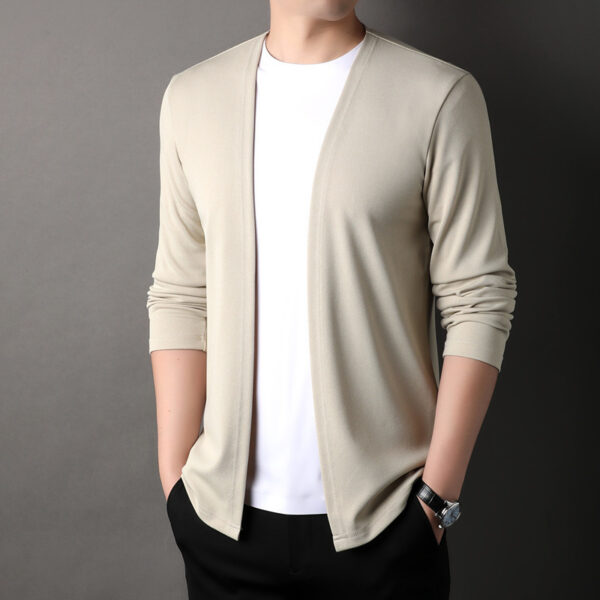 Spring Men's Cardigan Korean Style Middle-aged - Image 4