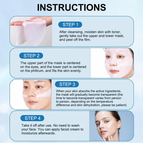 Deep Collagen Overnight Mask The Real Collagen Facial Sheet Masks With Low Molecular Weight Collagen For Elasticity Firming - Image 10