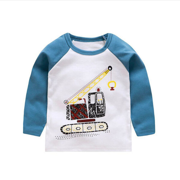 Children's Long Sleeve Casual Cartoon Round Neck Raglan Sleeves Top - Image 6