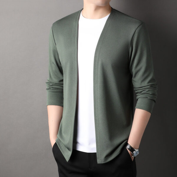 Spring Men's Cardigan Korean Style Middle-aged - Image 5