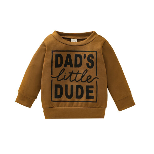 Boys Polyester Letter Grey Sweatshirt Top - Image 2