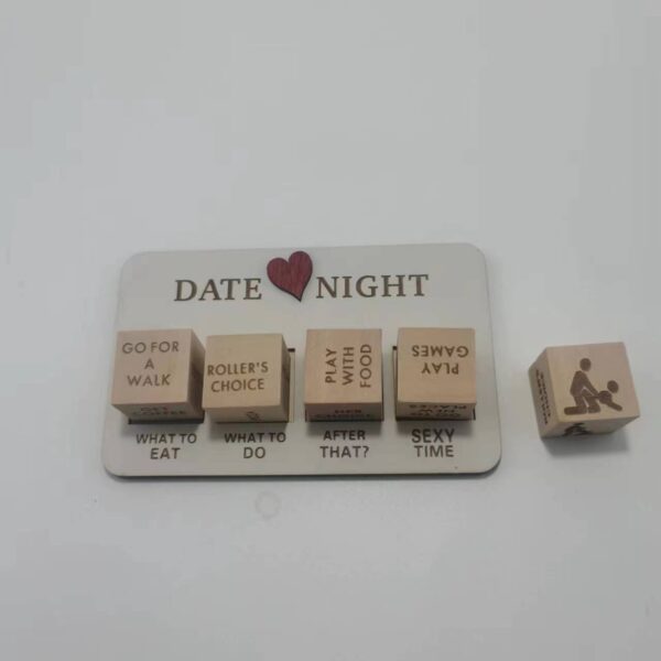 Wooden Date Night Dice Wooden Date Night Ideas Game Dice Romantic Couple Date Night Game Action Decision Dice Games For Couple - Image 2