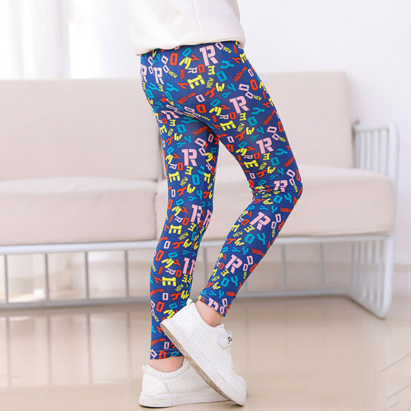 Spring And Autumn Girls' Printed Leggings - Image 3