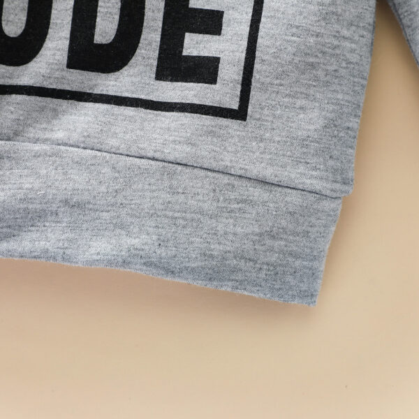 Boys Polyester Letter Grey Sweatshirt Top - Image 10