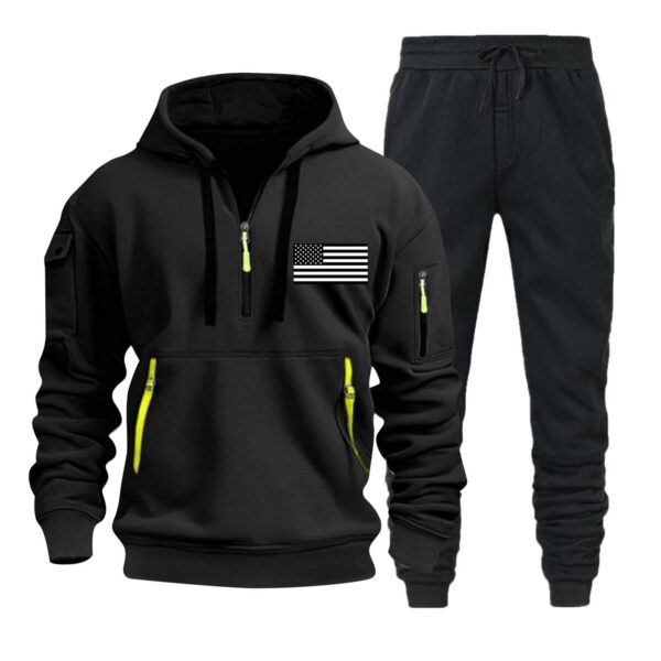 Autumn And Winter Sweater Hoodie Zipper Multi-pocket Pullover Sports Casual Suit - Image 5