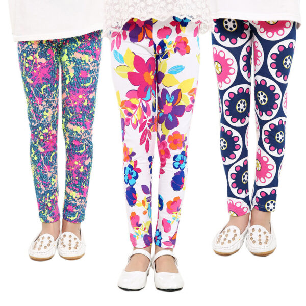 Spring And Autumn Girls' Printed Leggings - Image 8