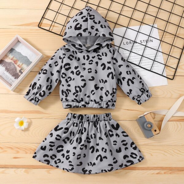 1-6 Year Old Toddler Girl Clothes Suit Hooded Sweater - Image 3