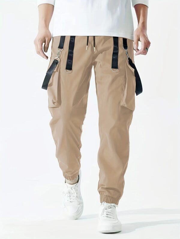 Ribbon Overalls Drawstring Sports Trousers - Image 10